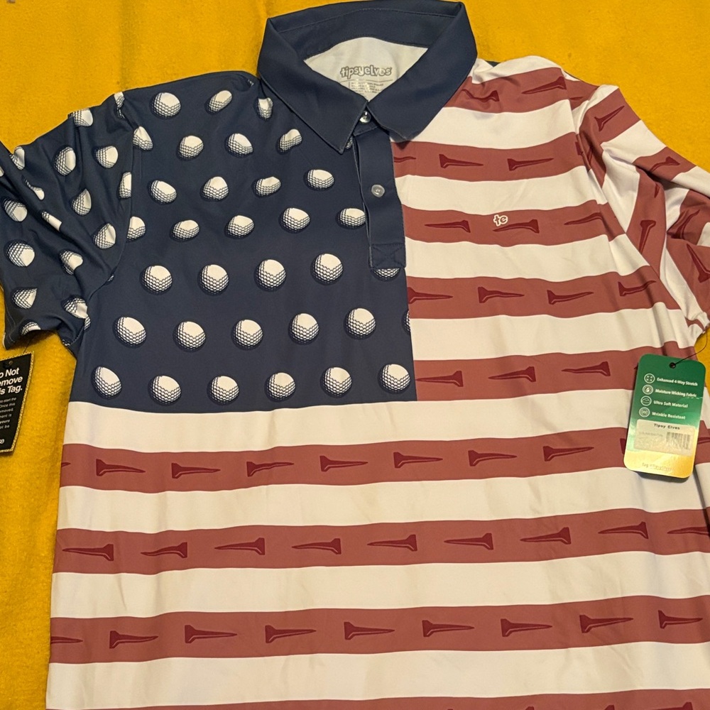 Tipsy Elves Blue Polo Shirt
